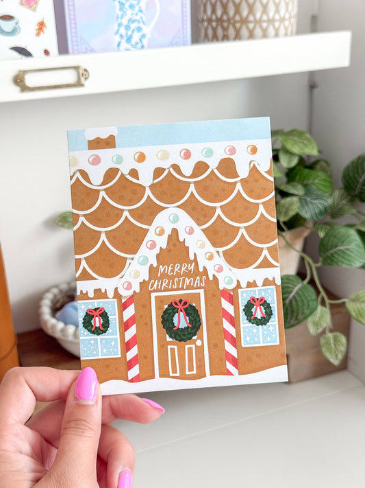 Merry Christmas Cozy Gingerbread House - Holiday Card-Kind Reason Co.