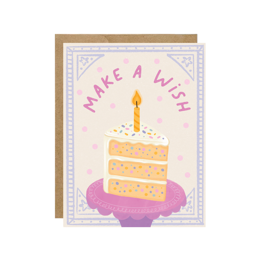 Make A Wish - Confetti Birthday Cake Card-Kind Reason Co.