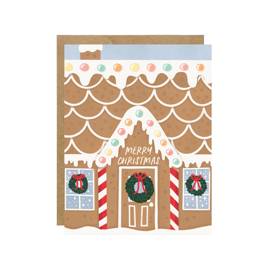 Merry Christmas Cozy Gingerbread House - Holiday Card-Kind Reason Co.