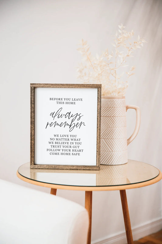 Always Remember Sign