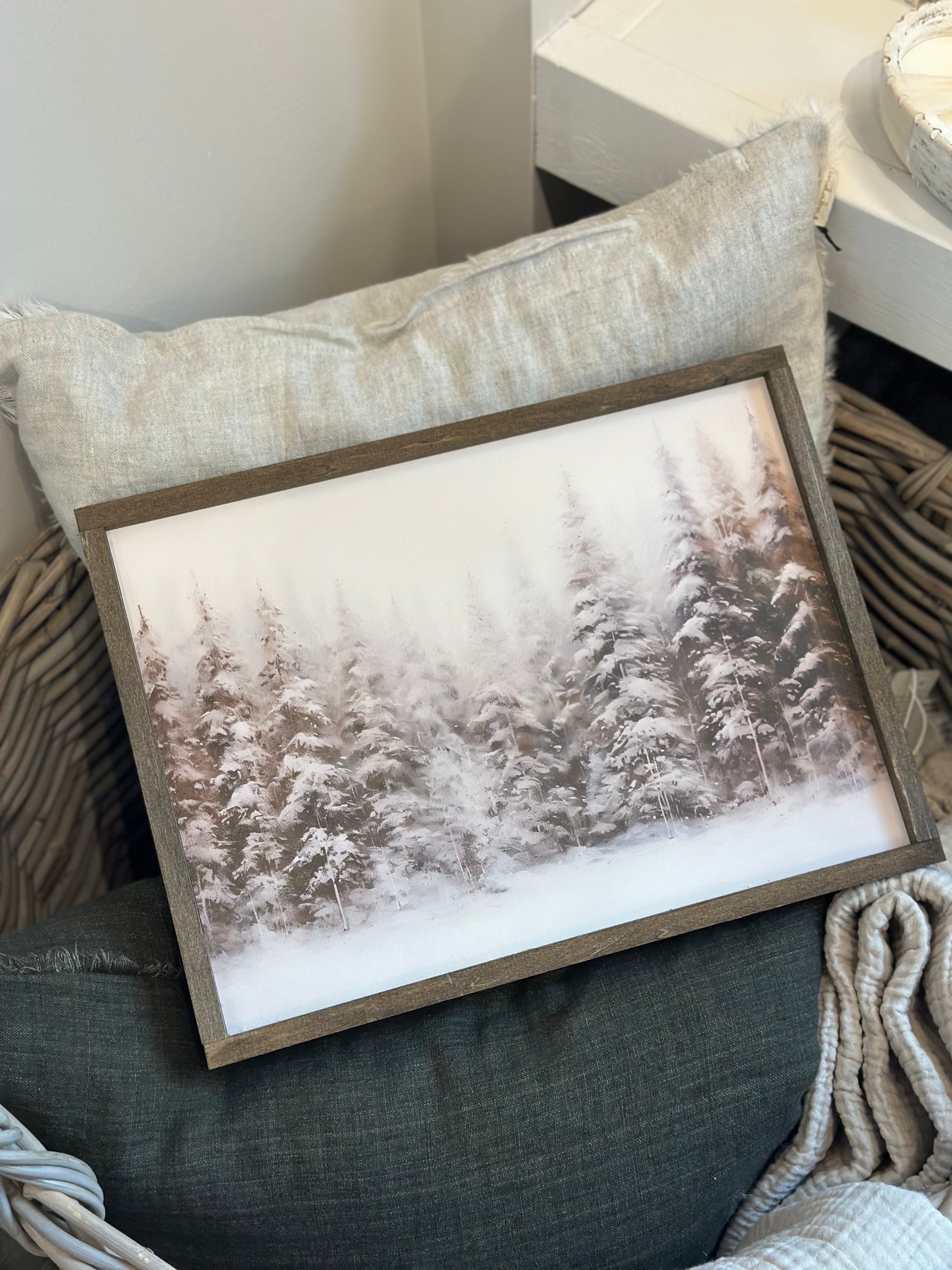 Winter Forest Landscape Sign