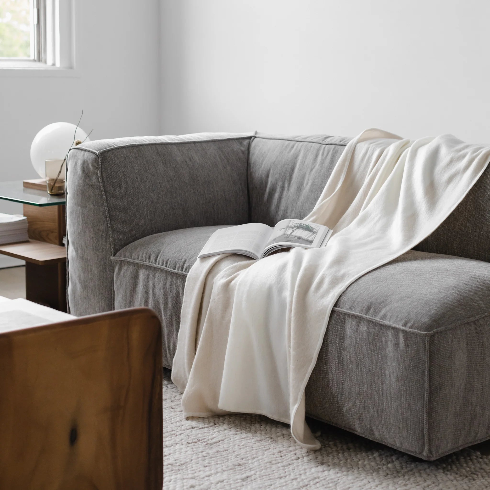 Throw Blanket - Buttercream Stripe